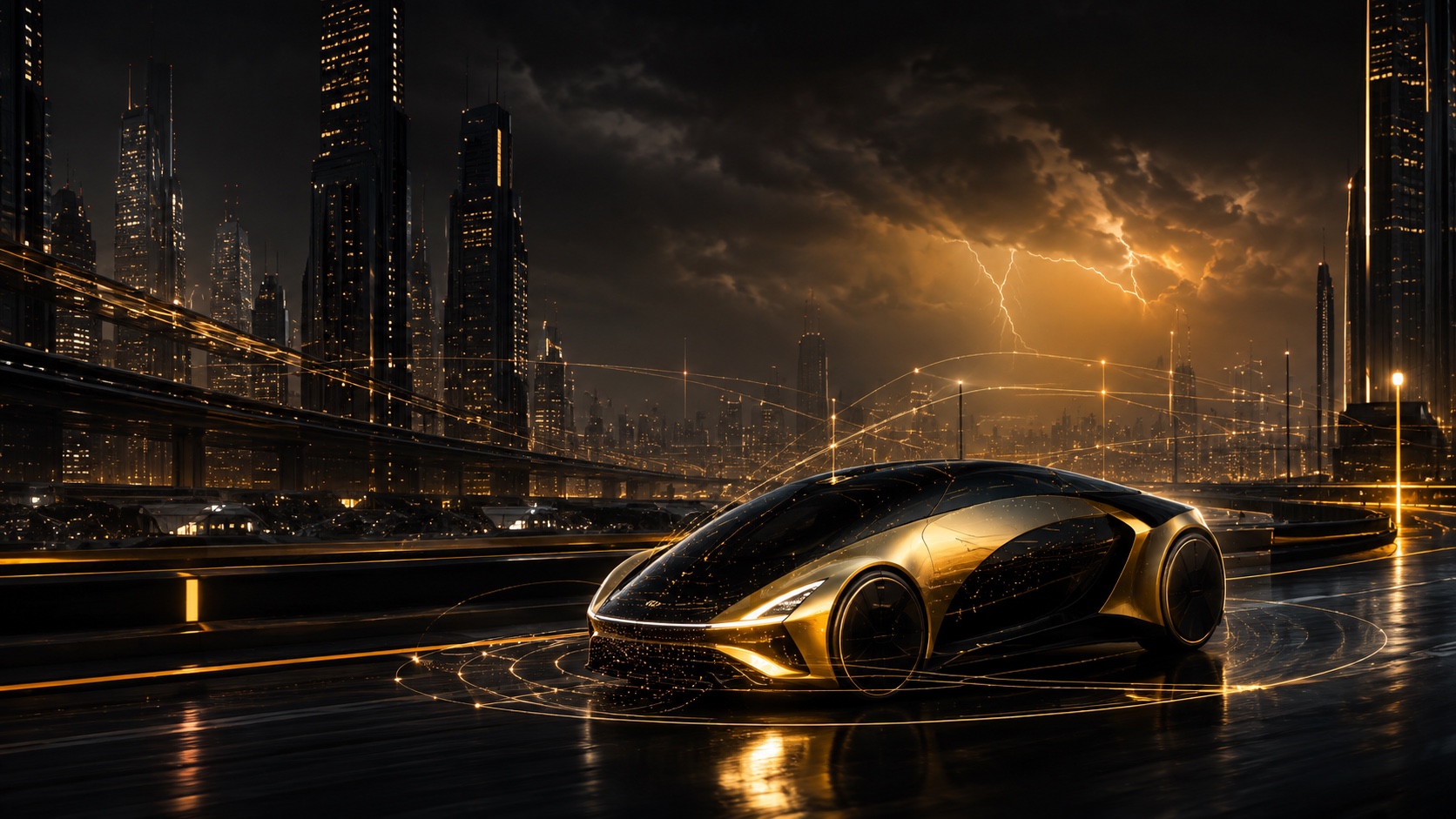 Cybercab connected to an intelligent city network