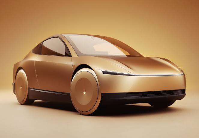 Gold autonomous cybercab concept